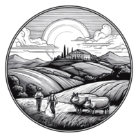 Icon representing farmers in Tuscany