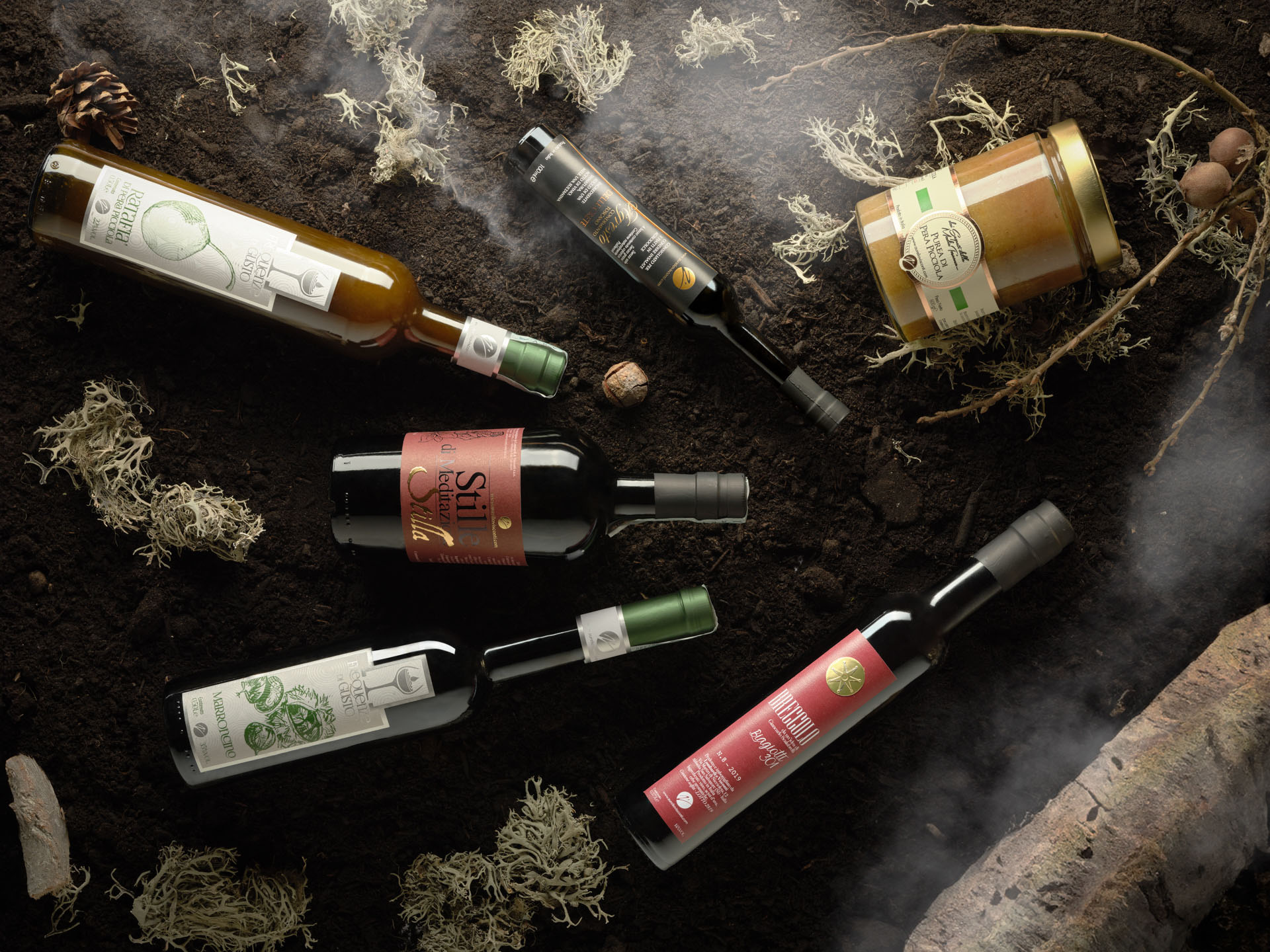 Selection of Lombardi e Visconti's Herbal Liqueurs and Spirits - Dionysus Culture Food