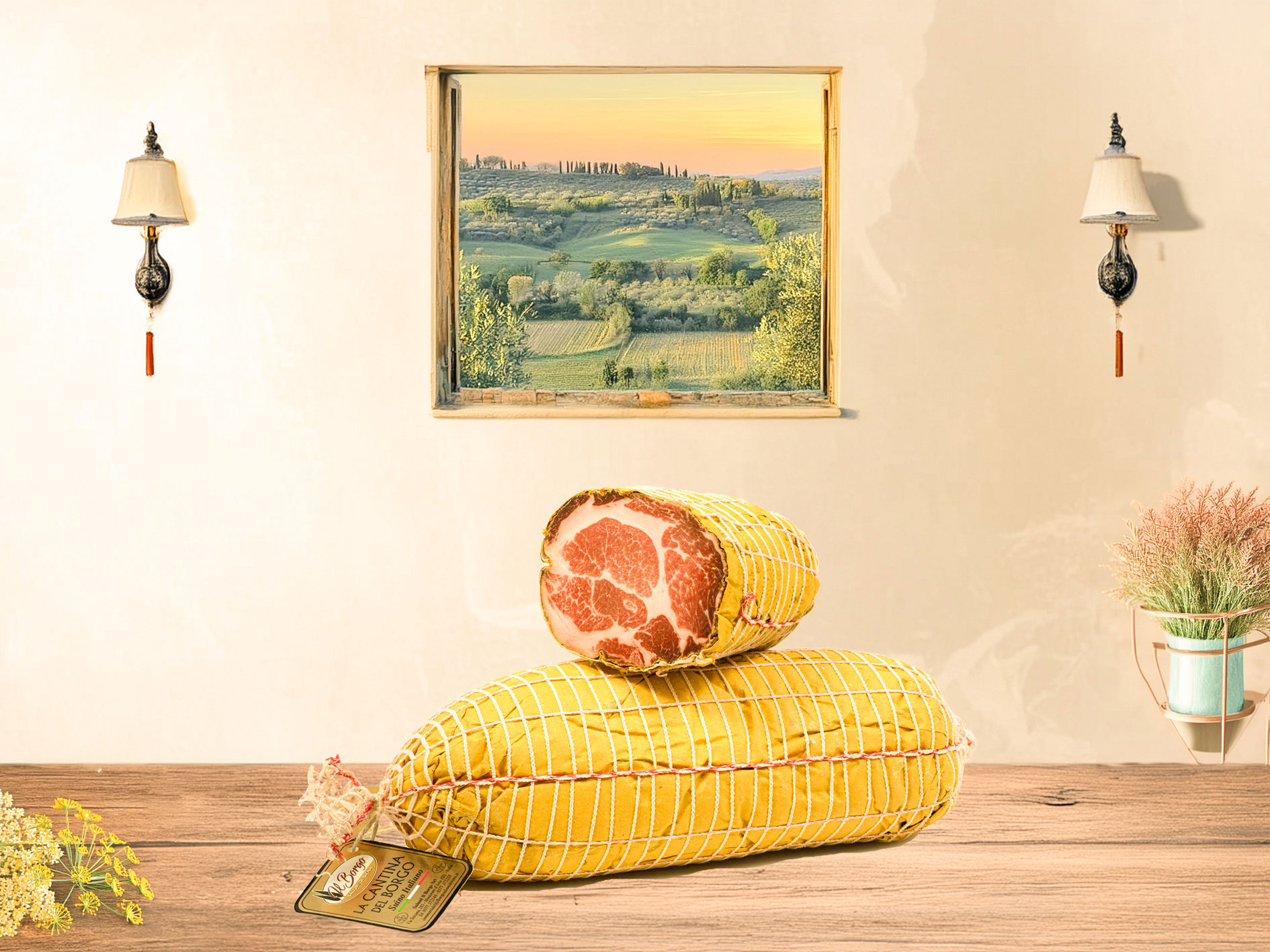 Cured Capocollo with Fennel - Artisanal Tuscan Cold Cut with Wild Fennel Seasoning