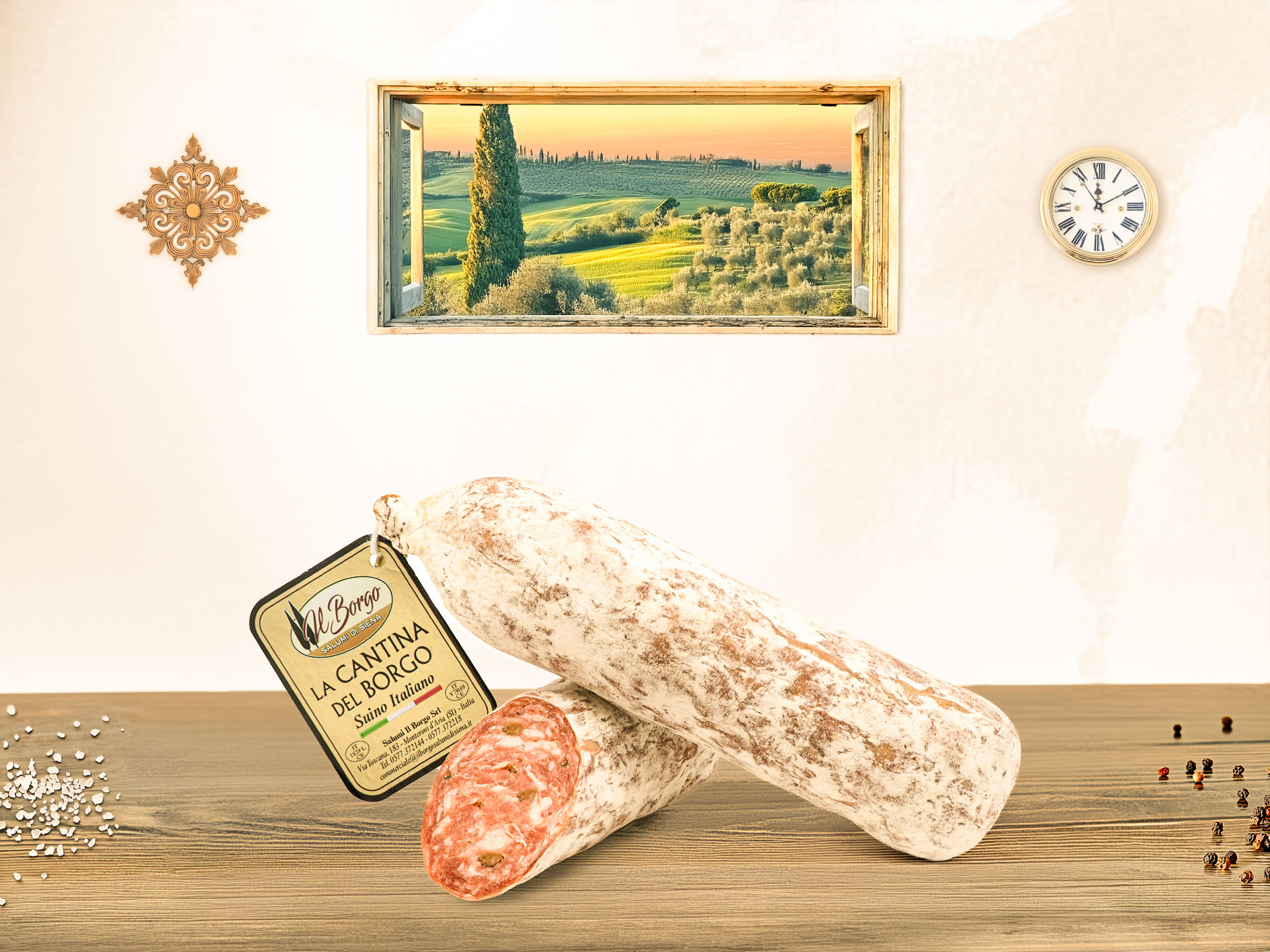 Artisanal Truffle Salami - Premium Tuscan Cold Cut with Rich Truffle Aroma and Delicate Flavour