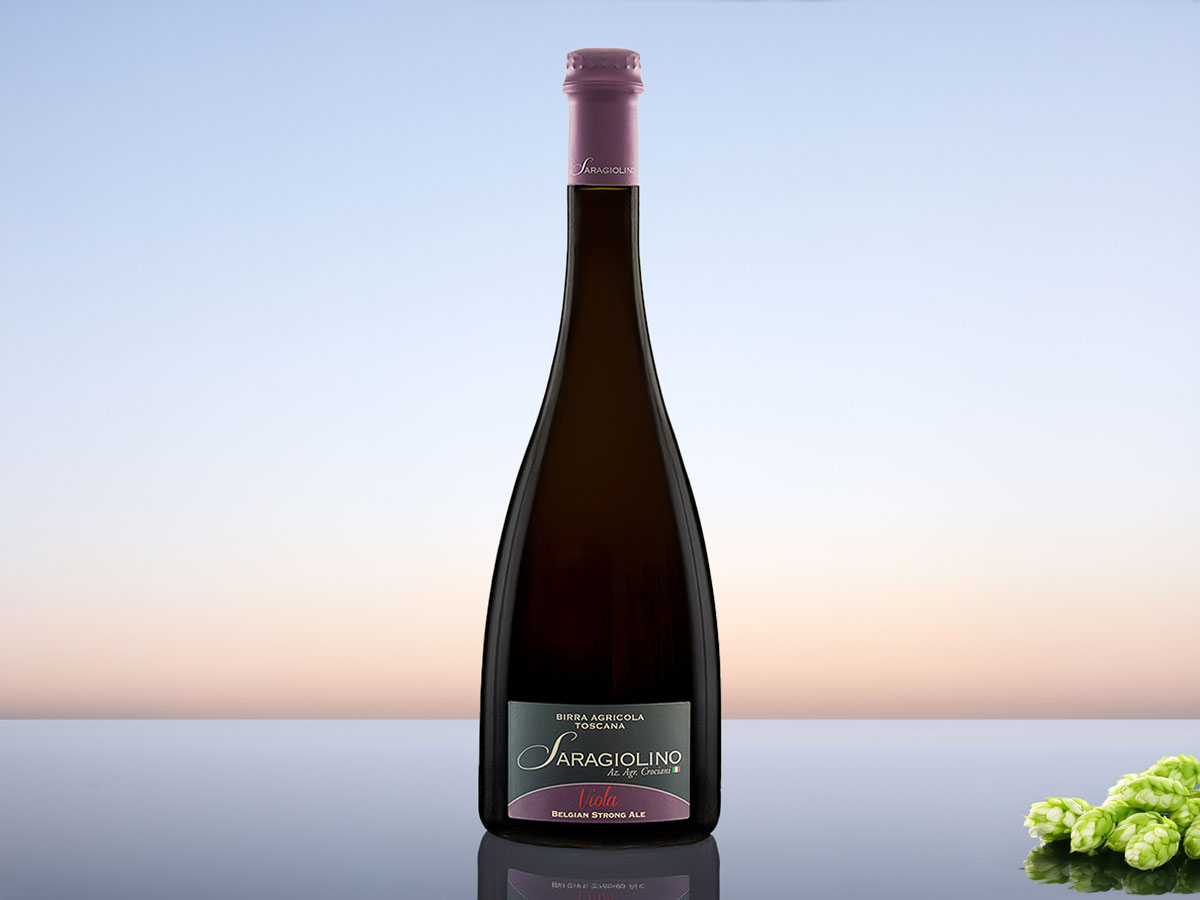 Image of Viola - Belgian Strong Ale, an award-winning amber beer with coppery reflections, known for its artisanal craftsmanship and warm, citrus flavours.